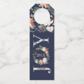 ジョイクリスマスリース&タイポグラフィ ボトルネックタグ (正面)