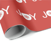 ジョイクリスマスレッドラッピング紙 ラッピングペーパー (ロールコーナー)