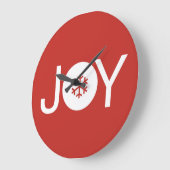 ジョイクリスマスレッドラージクロック ラージ壁時計 (傾斜)