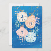 ジョイクリスマス海ウォーターカラーシーシェルオーナメント シーズンカード (正面)
