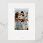 ジョイクリスマス海ウォーターカラーシーシェルオーナメント 箔シーズンカード (裏面)