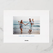 ジョイクリスマス海ウォーターカラーシーシェルオーナメント 箔シーズンカード (裏面)