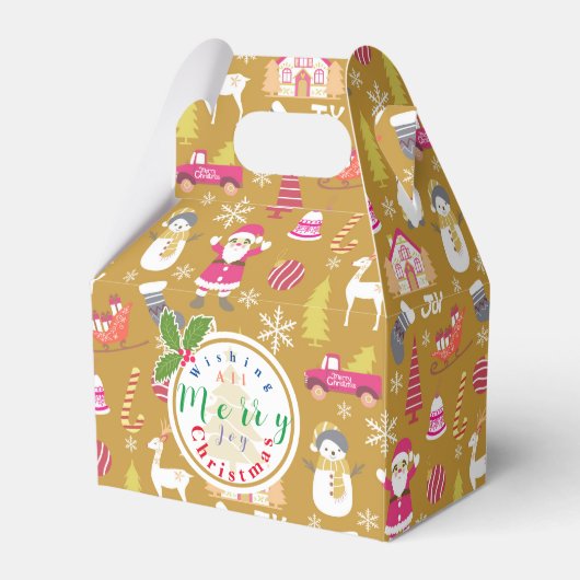 ジョイクリスマス金ゴールド フェイバーボックス (正面サイド)