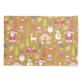 ジョイクリスマス金ゴールド 枕カバー (裏面)