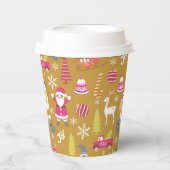 ジョイクリスマス金ゴールド 紙コップ (正面)