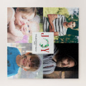 ジョイクリスマス4フォトコラージファミリー写真 ジグソーパズル (横)