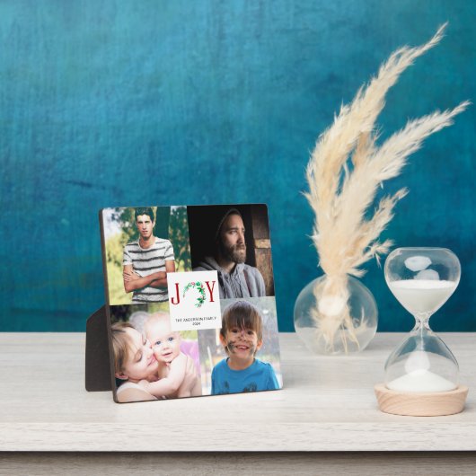 ジョイクリスマス4フォトコラージファミリー写真 フォトプラーク (インサイチュ)
