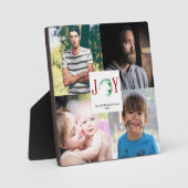 ジョイクリスマス4フォトコラージファミリー写真 フォトプラーク (正面)