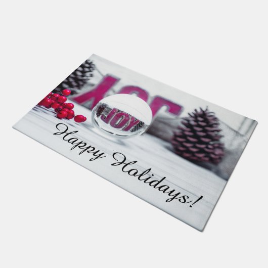 ジョイグラスボールホリデーコレクション ドアマット (アングル)