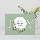 ジョイグリーンホワイト金ゴールドモダンリースカスタムロゴ シーズンカード (スタンド正面)