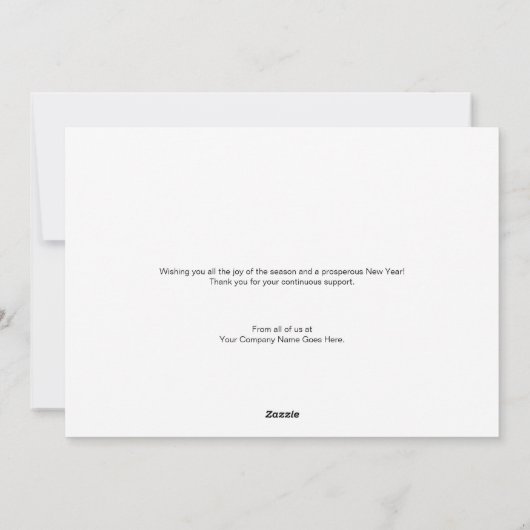 ジョイグリーンホワイト金ゴールドモダンリースカスタムロゴ シーズンカード (裏面)