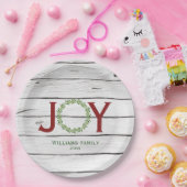 ジョイグリーンリーリースファミリークリスマス ペーパープレート (パーティー)