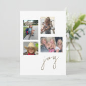 ジョイコラージフォトフラットホリデーカード シーズンカード (スタンド正面)