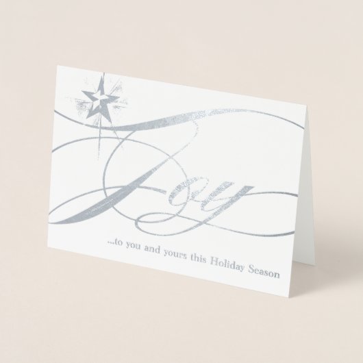 ジョイゴールドフォイルスタークリスマスカード 箔カード (正面)