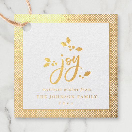 ジョイゴールドフォイルミステルトーメリークリスマス フェイバータグ (正面)