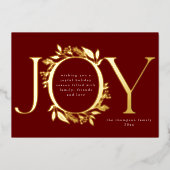 ジョイゴールドフォイル葉ベリーリース写真 箔シーズンカード (正面)