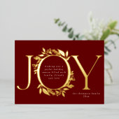 ジョイゴールドフォイル葉ベリーリース写真 箔シーズンカード (立ち正面)