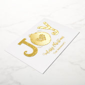 ジョイシルバー金ゴールドバラゴールドフォイルクリスマスカード 箔シーズンカード (回転した状態)