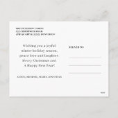 ジョイシンプルクリスマスリースタイポグラフィ シーズンポストカード (裏面)