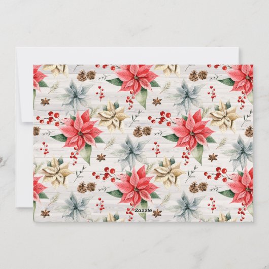ジョイシンプルズファームハウスポインセチアリースと写真 シーズンカード (裏面)