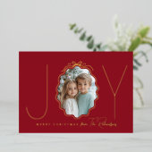 ジョイシンプルンボーレッド波状写真 箔シーズンカード (立ち正面)