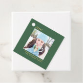 ジョイシンプル金ゴールドグリーン&ミニマリスト写真クリスマス フェイバータグ (インサイチュ)