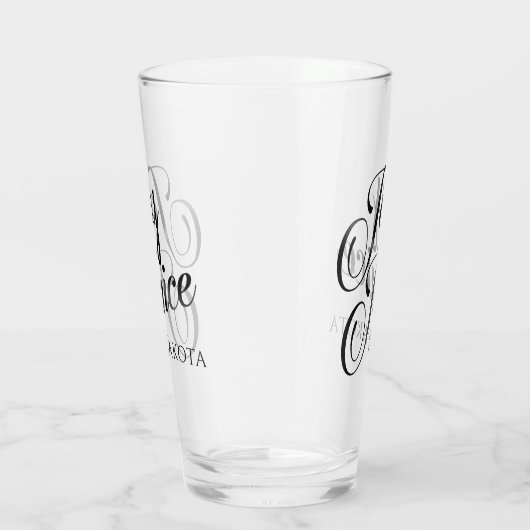 ジョイジュース |名前を付けた大人のアルコールのユーモアのスクリプト タンブラーグラス (右)