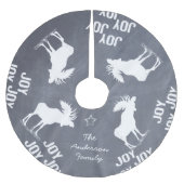 ジョイジョイジョイジョイムースクリスマス ブラッシュドポリエステルツリースカート (正面)