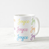 ジョイスの一流のマグ-白及びパステル コーヒーマグカップ (正面右)
