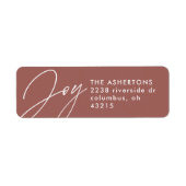 ジョイスクリプトバラクリスマスホリデー差出人住所 ラベル (正面)