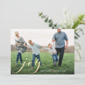 ジョイスクリプトホイルフェイククリスマスホリデーカード シーズンカード (スタンド正面)