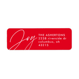 ジョイスクリプトレッドクリスマスホリデー差出人住所 ラベル