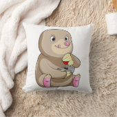 ジョイスティックを使用したゲーマーとしてのモグラ クッション (ブランケット)