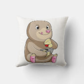 ジョイスティックを使用したゲーマーとしてのモグラ クッション (裏面)