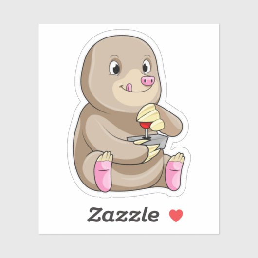 ジョイスティックを使用したゲーマーとしてのモグラ シール (シート)