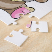 ジョイスティックを使用したゲーマーとしてのモグラ ジグソーパズル (側面)