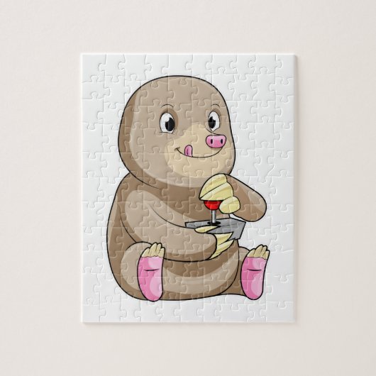 ジョイスティックを使用したゲーマーとしてのモグラ ジグソーパズル (縦)