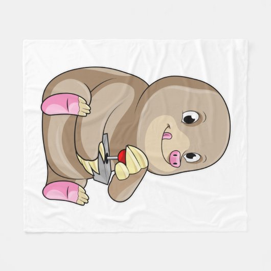 ジョイスティックを使用したゲーマーとしてのモグラ フリースブランケット (正面(横))