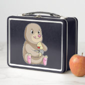 ジョイスティックを使用したゲーマーとしてのモグラ メタルランチボックス (インサイチュ)