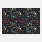 ジョイスティックコントローラゲーム ラッピングペーパーシート (正面)