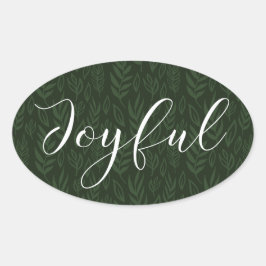 ジョイスティディングホリデーステッカー 楕円形シール