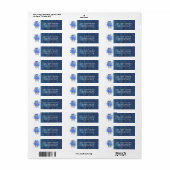 ジョイスノーフレークキウイバードブルー住所 シール (フルシート)