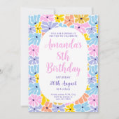 ジョイスフラワーフェスタ誕生日 招待状 (正面)
