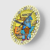 ジョイスロット格言 ラウンド壁時計 (傾斜)