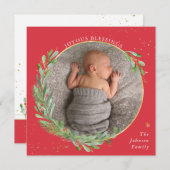 ジョイス恵みウォーターカラーホリデーリース シーズンカード (正面/裏面)