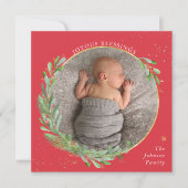 ジョイス恵みウォーターカラーホリデーリース シーズンカード (正面)