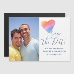ジョイズのレインボーハート結婚いっぱい マグネット招待状
