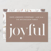 ジョイズスイーツ図解入りの、写真付きのプリントクリスマスホリデー シーズンカード (正面/裏面)