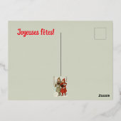 ジョイセフェテス – ヴィンテージ小さな女の子 箔シーズンポストカード (裏面)