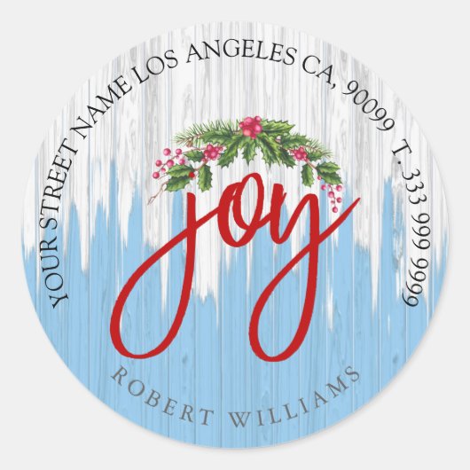 ジョイタイポグラフィオン素朴絵を描木材 ラウンドシール (正面)